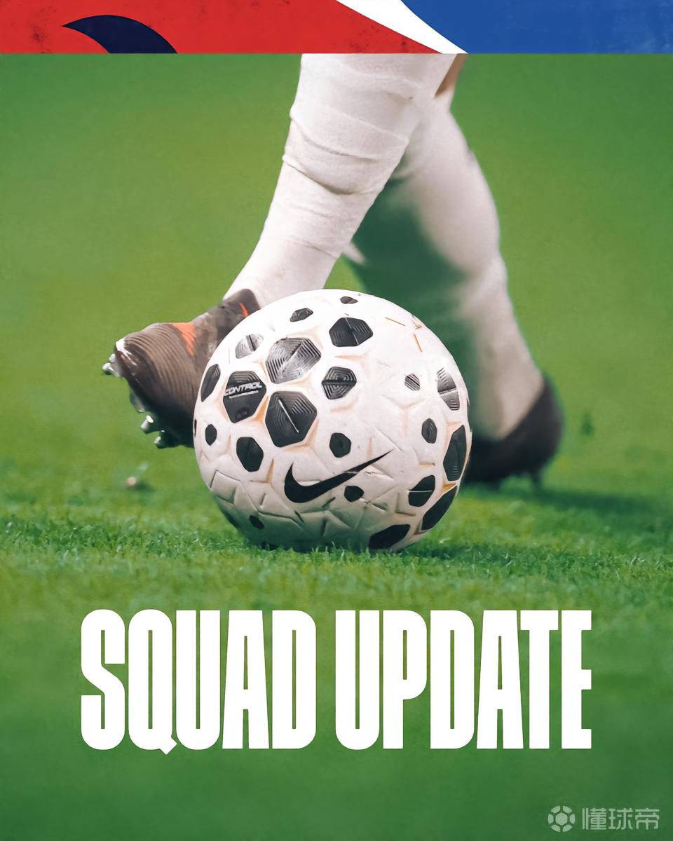 官方：帕尔默、拉什福德、赖斯等五人因伤退出本期英格兰大名单